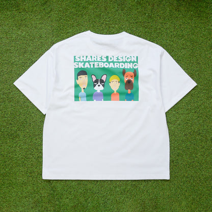 【受注生産！予約7/18まで！】SHARES DESIGN SKATEBOARDING T-SHIRTS  [LOCAL CREW] / 半袖 T シャツ