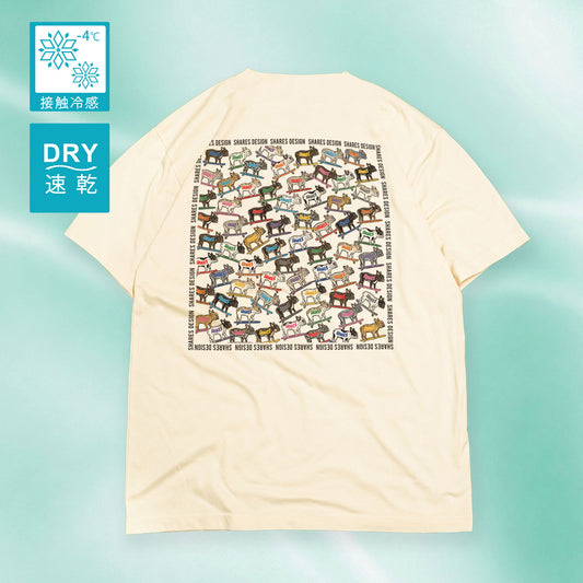 【全4犬種】ALL OVER COOL DRY TEE / 総柄 - 接触冷感 Tシャツ
