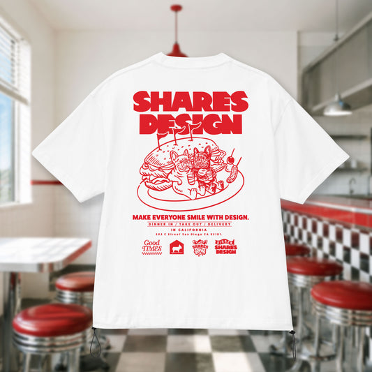 〈SHARES DINER〉DINER /ドローコードTシャツ