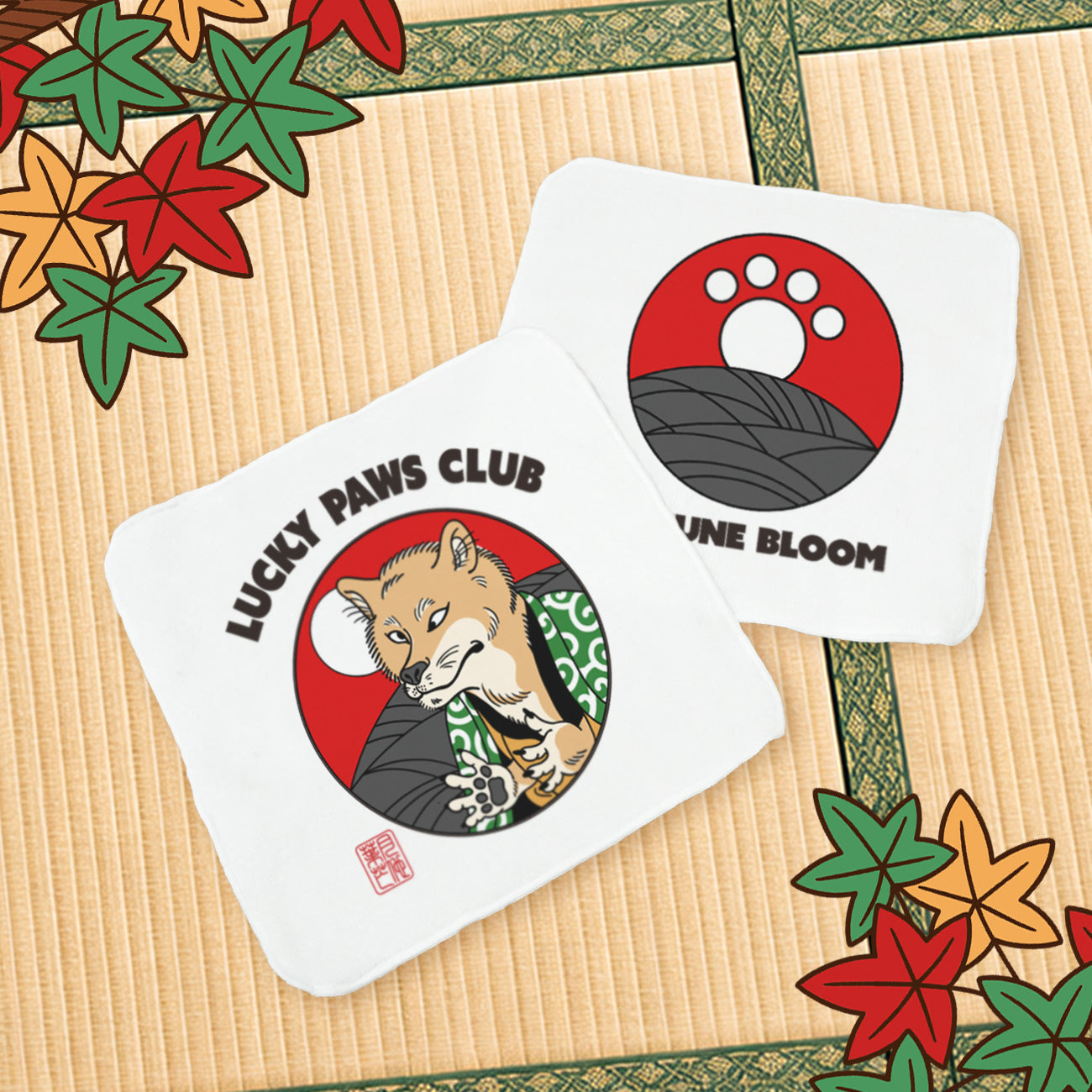 【6/22まで期間限定！】LUCKY PAWS - HAND TOWEL SET/ ハンカチセット