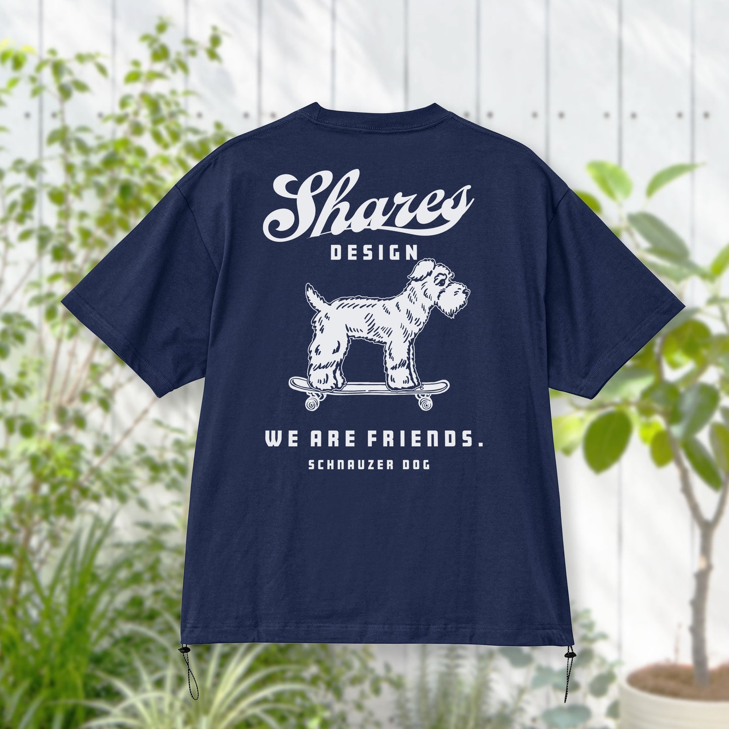 〈DOG FRIENDS〉Schnauzer /ドローコードTシャツ