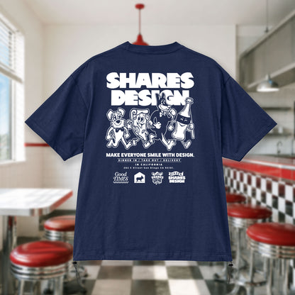 〈SHARES DINER〉PIZZA /ドローコードTシャツ