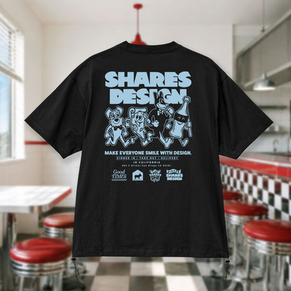 〈SHARES DINER〉PIZZA /ドローコードTシャツ
