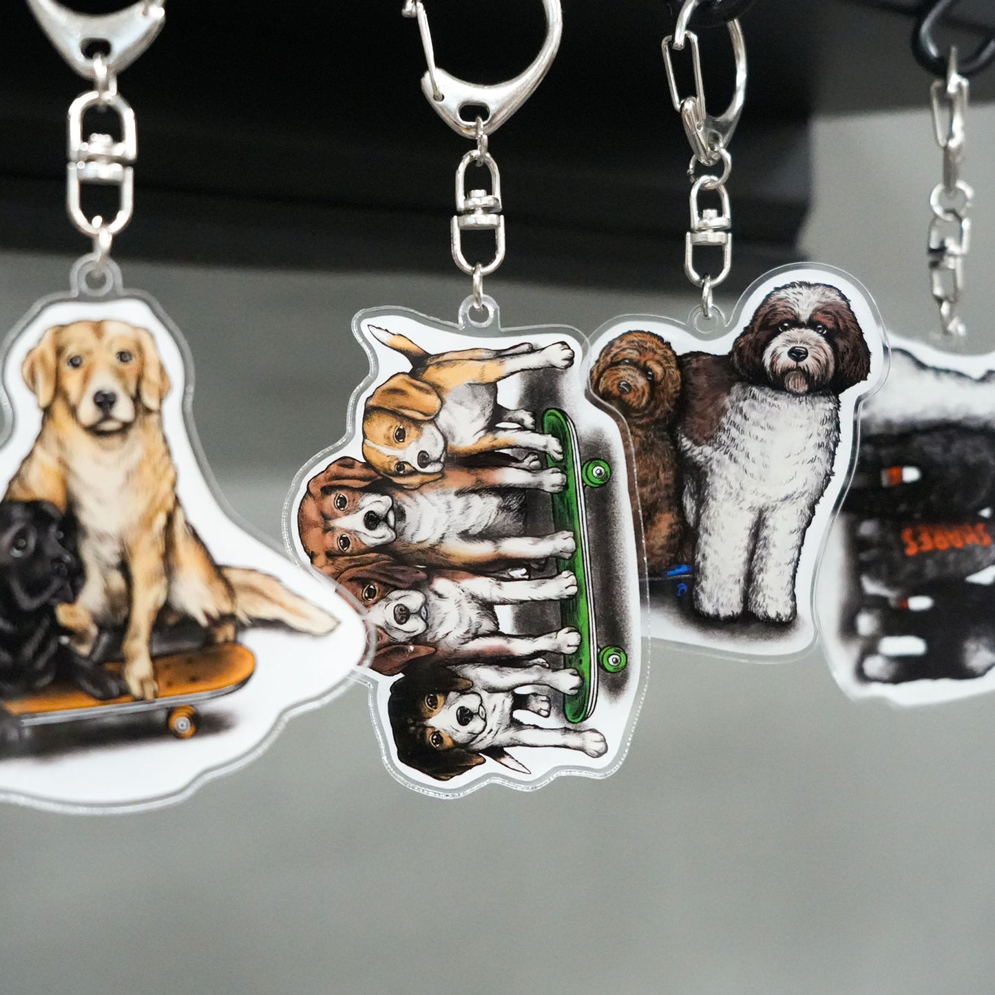 【数量限定！】80s VINTAGE DOG キーホルダー/全4犬種（送料無料）