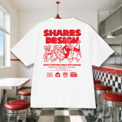 〈SHARES DINER〉PIZZA /ドローコードTシャツ
