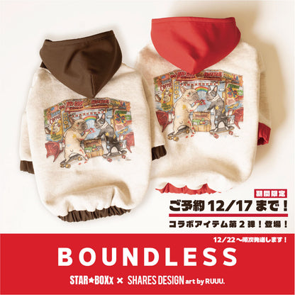 【1週間限定予約！12/17まで！】STAR★BOXx × RUUU. by SHARES DESIGN “BOUNDLESS”  GRAFFITI OUTER/ 犬服 ライトアウター（12/22~発送）