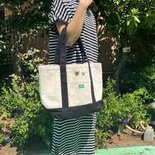 画像をギャラリービューアに読み込む, FB FACE 1P EMB HOLIDAY MIDDLE TOTE BAG【ナチュラル】
