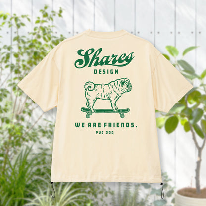 〈DOG FRIENDS〉Pug /ドローコードTシャツ