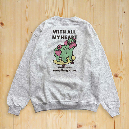 【期間限定！ 2/23 まで販売中】 〈 MY HEART♡〉 SWEAT TRAINER/ スウェットトレーナー（裏起毛）