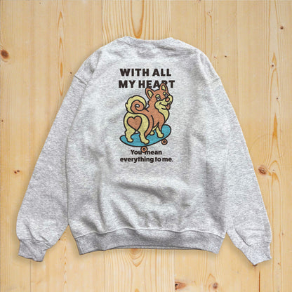 【期間限定！ 2/23 まで販売中】 〈 MY HEART♡〉 SWEAT TRAINER/ スウェットトレーナー（裏起毛）