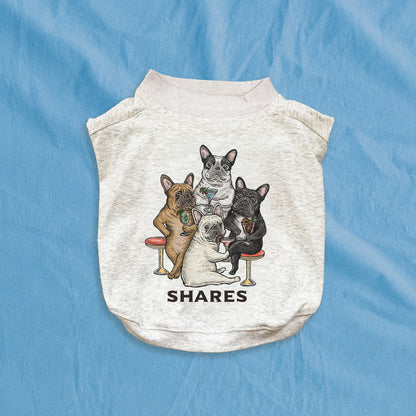 【期間限定！ 7/26 まで販売中】RUUU 描きおろし 〈 SHARES CLUB〉DOG T-SHIRTS/ 犬用 T シャツ