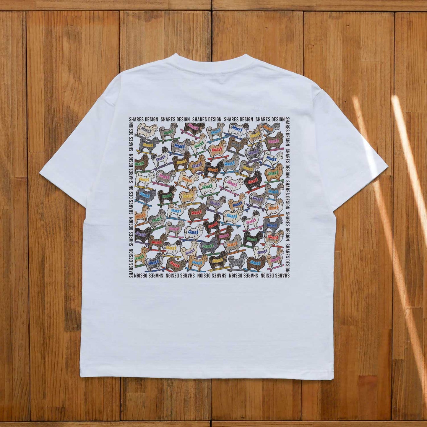 ポメラニアン ALL OVER  TEE/ 総柄-半袖Tシャツ