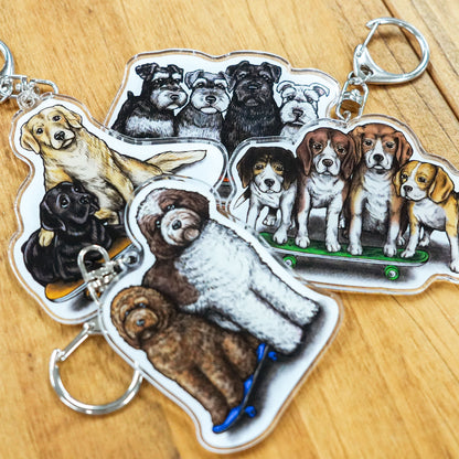【数量限定！】80s VINTAGE DOG キーホルダー/全4犬種（送料無料）