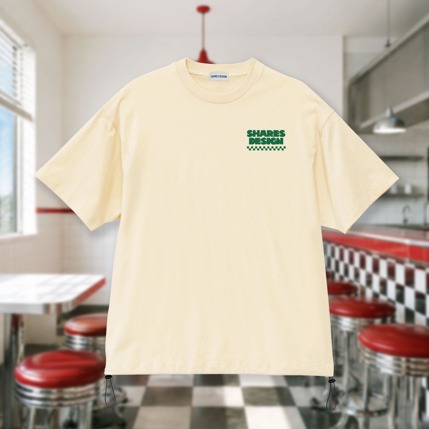 〈SHARES DINER〉DELIVERY /ドローコードTシャツ