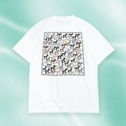【全4犬種】ALL OVER COOL DRY TEE / 総柄 - 接触冷感 Tシャツ