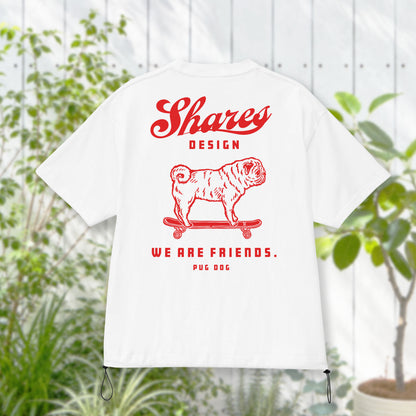 〈DOG FRIENDS〉Pug /ドローコードTシャツ
