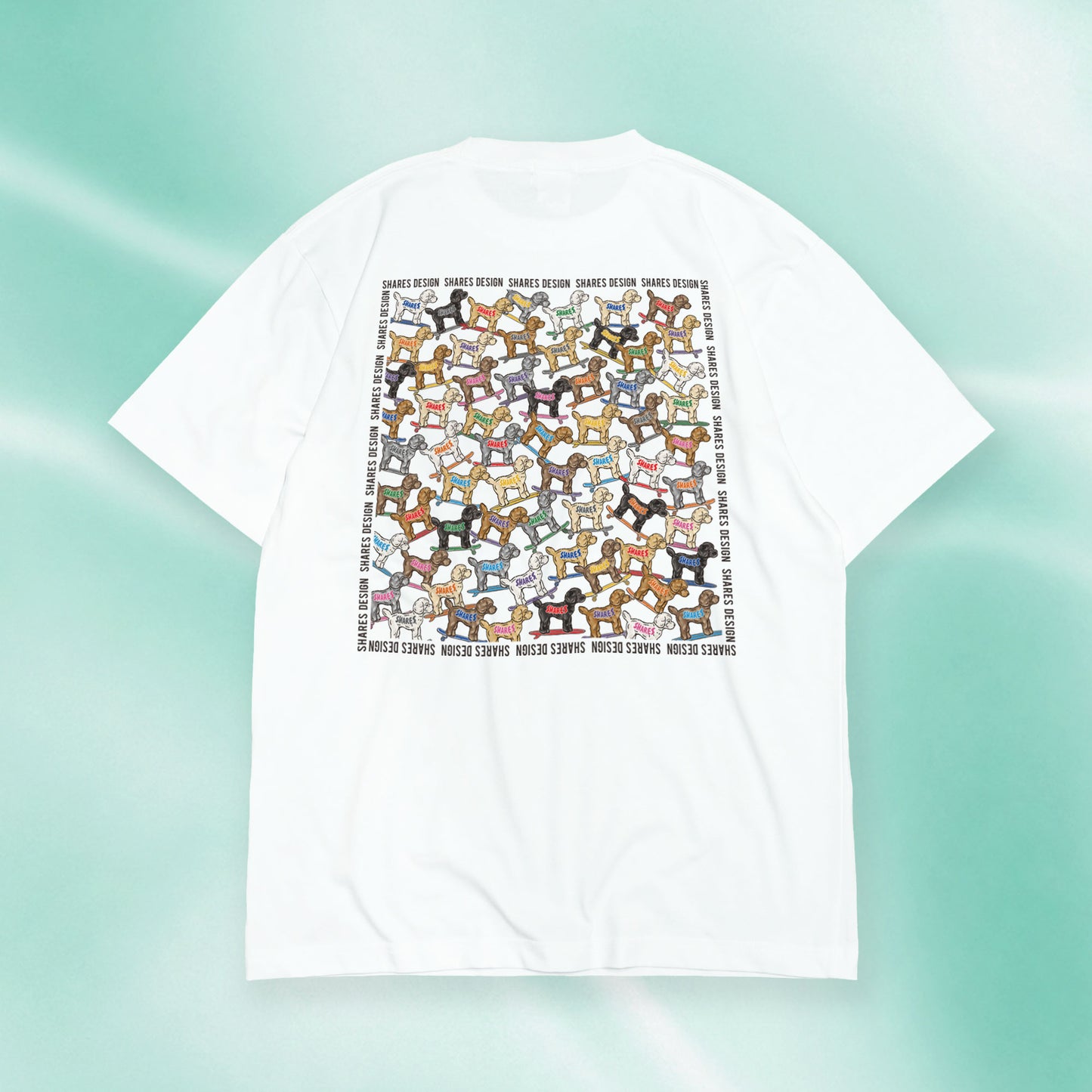 【全4犬種】ALL OVER COOL DRY TEE / 総柄 - 接触冷感 Tシャツ