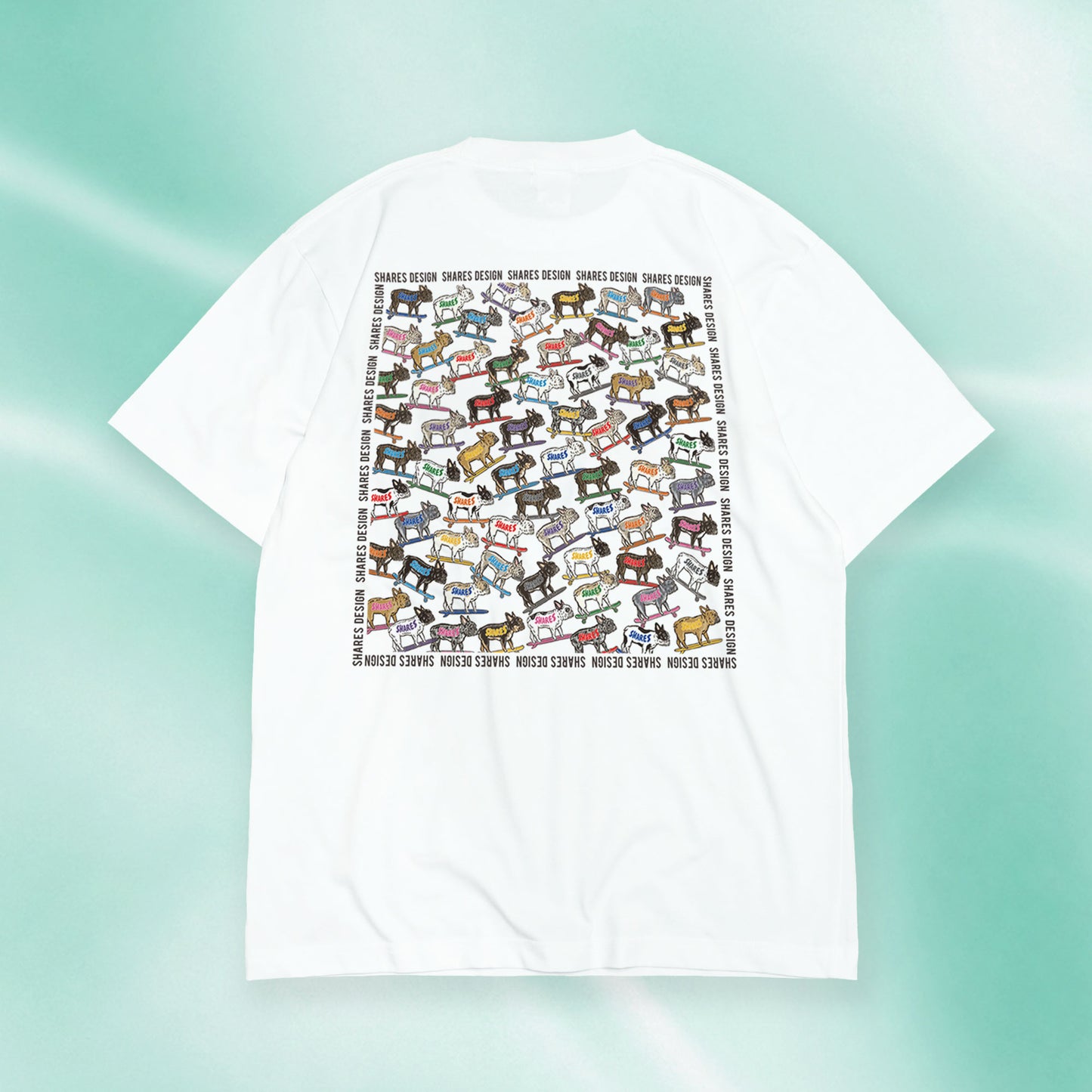 【全4犬種】ALL OVER COOL DRY TEE / 総柄 - 接触冷感 Tシャツ
