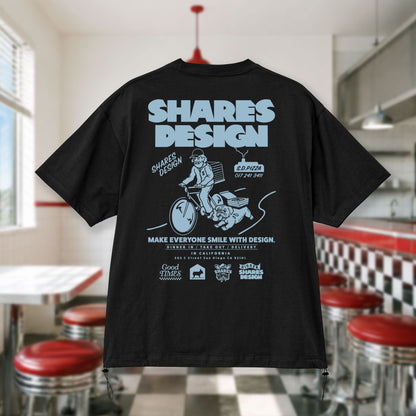 〈SHARES DINER〉DELIVERY /ドローコードTシャツ
