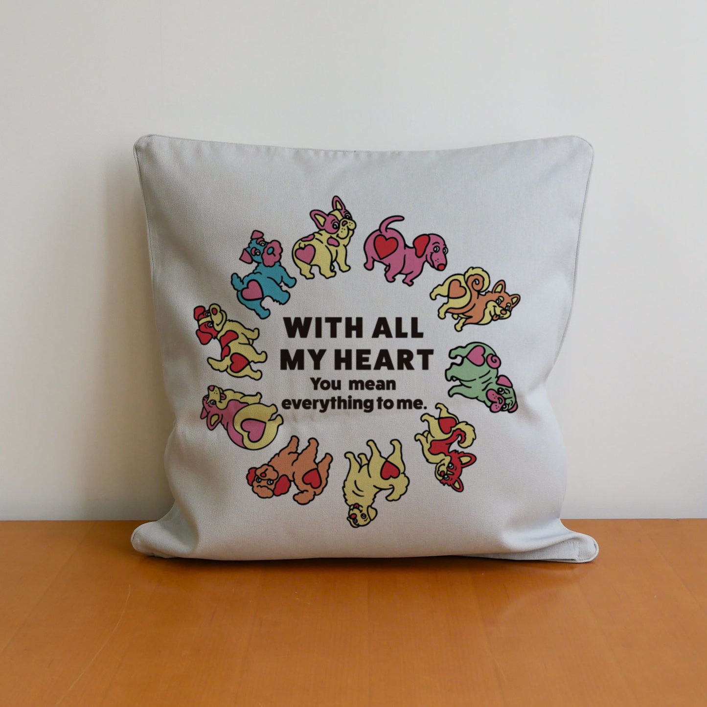 【期間限定！ 2/23 まで販売中】 〈 MY HEART♡〉 CUSHION COVER/ クッションカバー（送料無料）