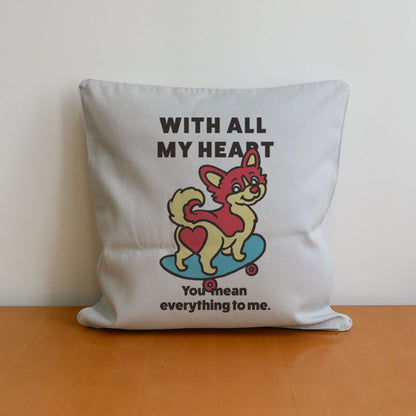 【期間限定！ 2/23 まで販売中】 〈 MY HEART♡〉 CUSHION COVER/ クッションカバー（送料無料）
