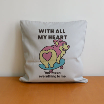 【期間限定！ 2/23 まで販売中】 〈 MY HEART♡〉 CUSHION COVER/ クッションカバー（送料無料）