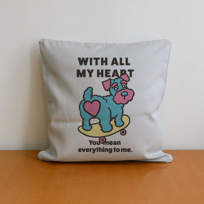 【期間限定！ 2/23 まで販売中】 〈 MY HEART♡〉 CUSHION COVER/ クッションカバー（送料無料）