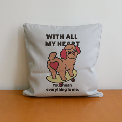 【期間限定！ 2/23 まで販売中】 〈 MY HEART♡〉 CUSHION COVER/ クッションカバー（送料無料）