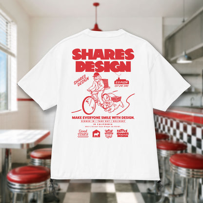 〈SHARES DINER〉DELIVERY /ドローコードTシャツ