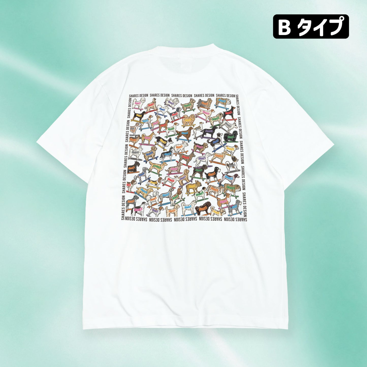 SHARES ALL OVER COOL DRY TEE / 総柄 - 接触冷感 Tシャツ