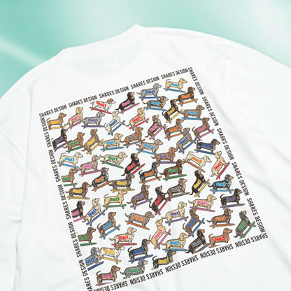 【全4犬種】ALL OVER COOL DRY TEE / 総柄 - 接触冷感 Tシャツ