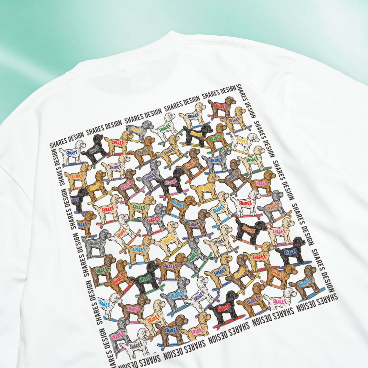 【全4犬種】ALL OVER COOL DRY TEE / 総柄 - 接触冷感 Tシャツ