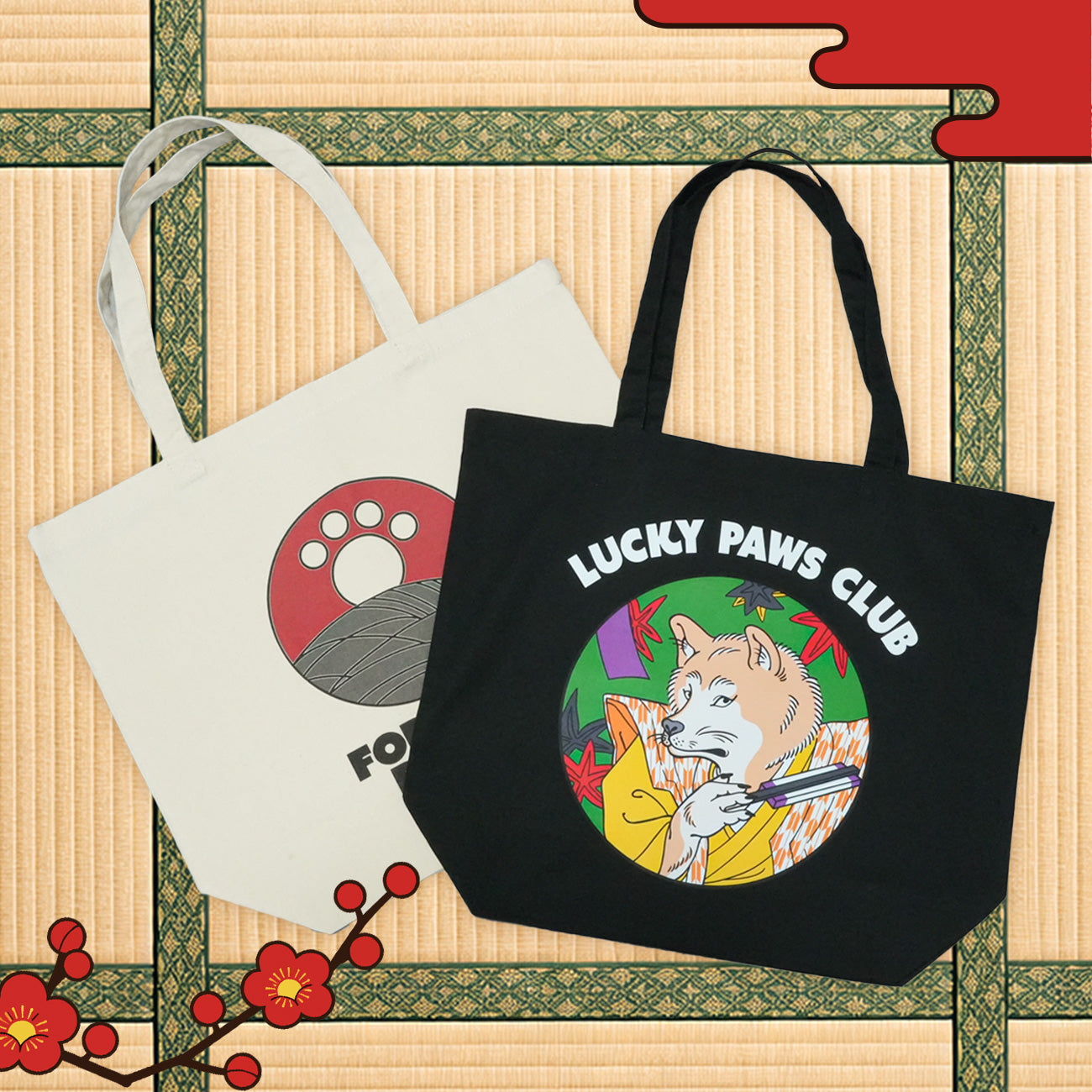 【6/22まで期間限定！】LUCKY PAWS - TOTE / トートバッグ