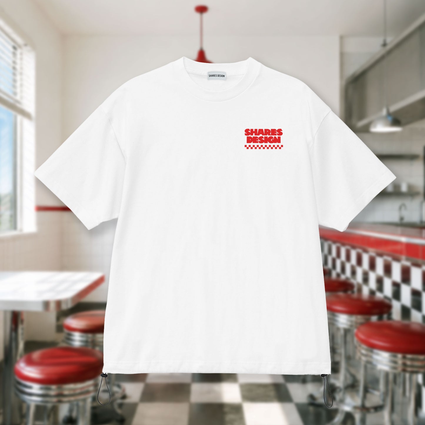 〈SHARES DINER〉DINER /ドローコードTシャツ