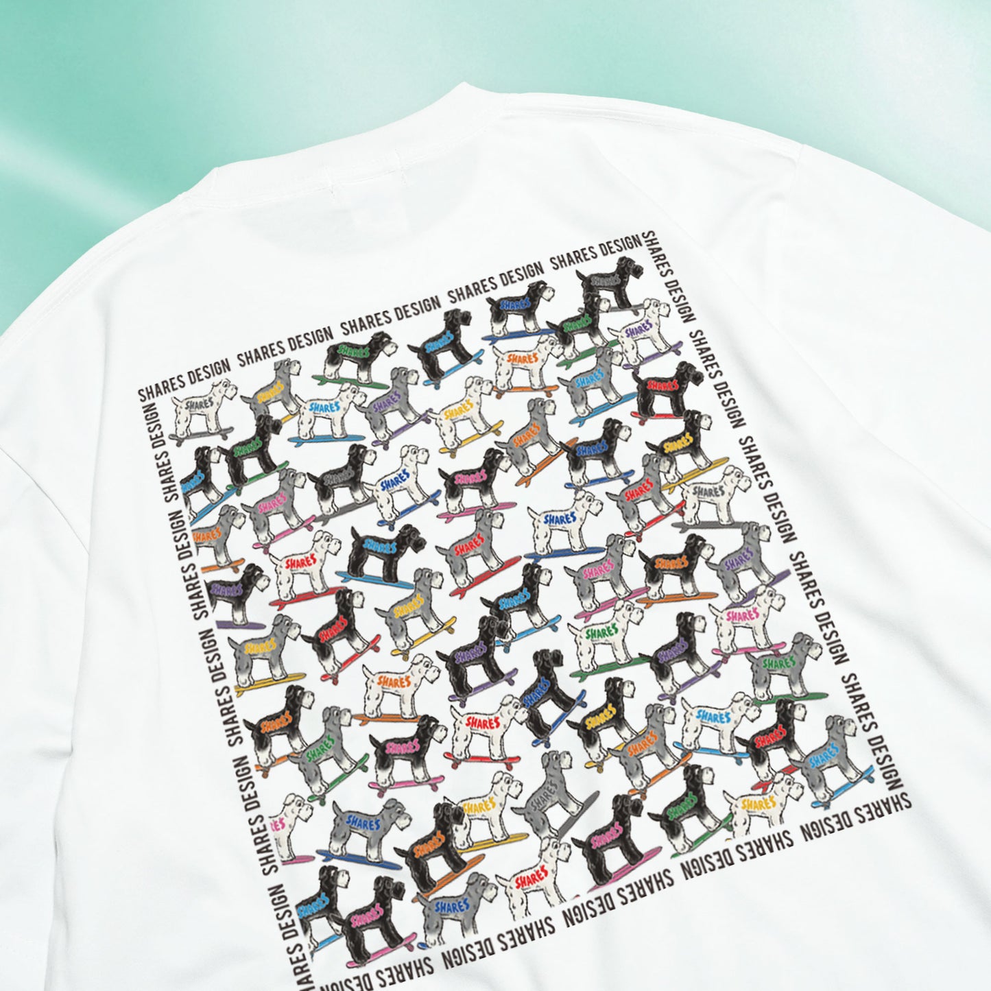 【全4犬種】ALL OVER COOL DRY TEE / 総柄 - 接触冷感 Tシャツ