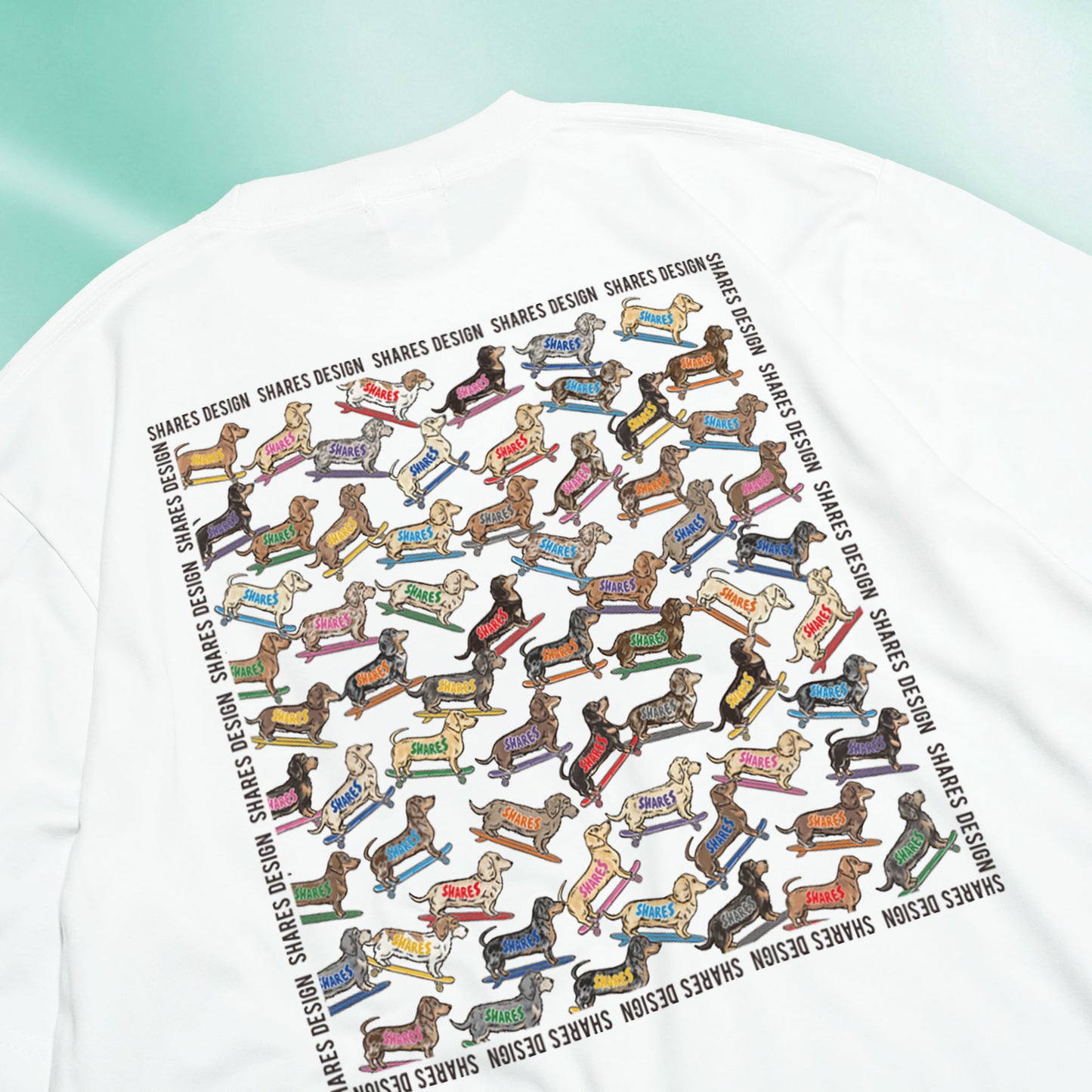 【全4犬種】ALL OVER COOL DRY TEE / 総柄 - 接触冷感 Tシャツ