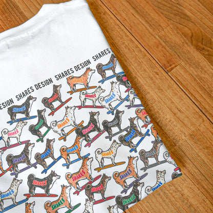 ゴールデン×ラブラドールレトリバー ALL OVER  TEE/ 総柄-半袖Tシャツ