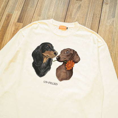 VINTAGE GERBERA DOG LONG SLEEVE T-SHIRT