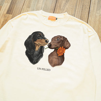 VINTAGE GERBERA DOG LONG SLEEVE T-SHIRT