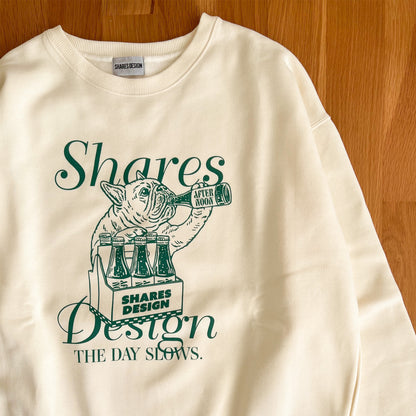 “THE DAY in Slow Time”レディースオーバーサイズスウェット（裏起毛）art by RUUU.