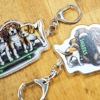 【数量限定！】80s VINTAGE DOG キーホルダー/全4犬種（送料無料）