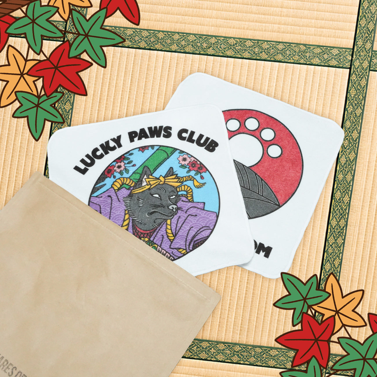 【6/22まで期間限定！】LUCKY PAWS - HAND TOWEL SET/ ハンカチセット
