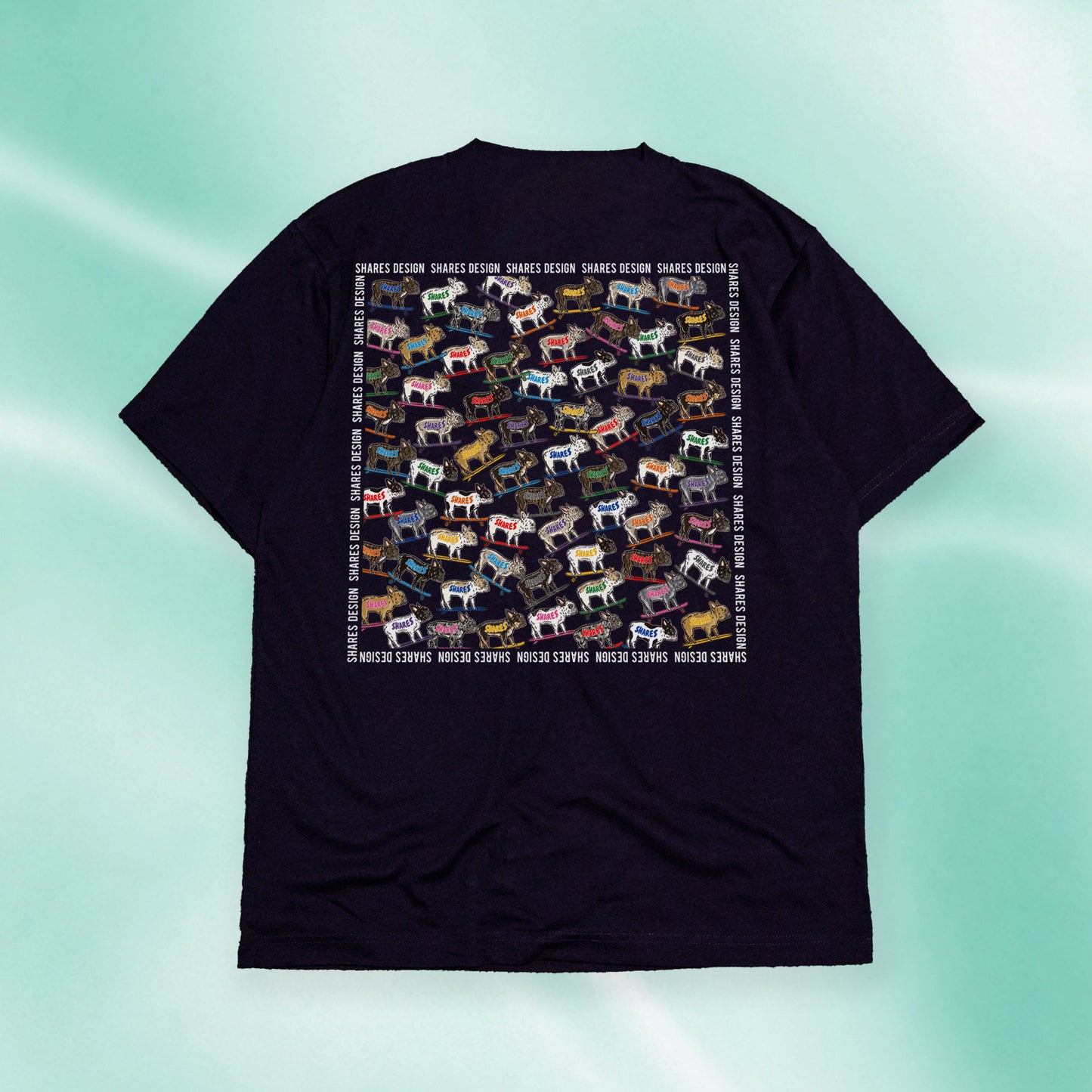 【全4犬種】ALL OVER COOL DRY TEE / 総柄 - 接触冷感 Tシャツ