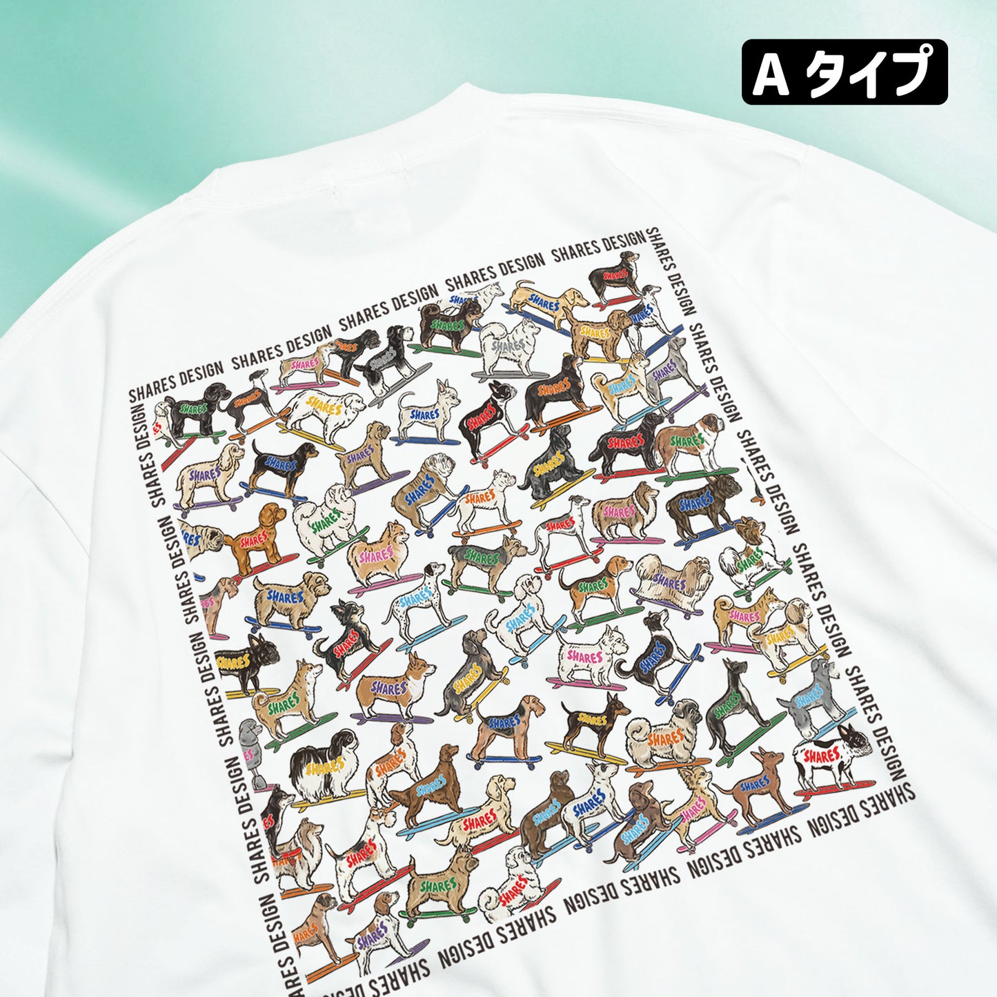 SHARES ALL OVER COOL DRY TEE / 総柄 - 接触冷感 Tシャツ