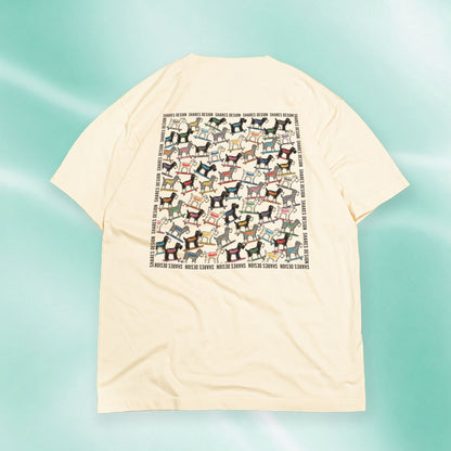 【全4犬種】ALL OVER COOL DRY TEE / 総柄 - 接触冷感 Tシャツ