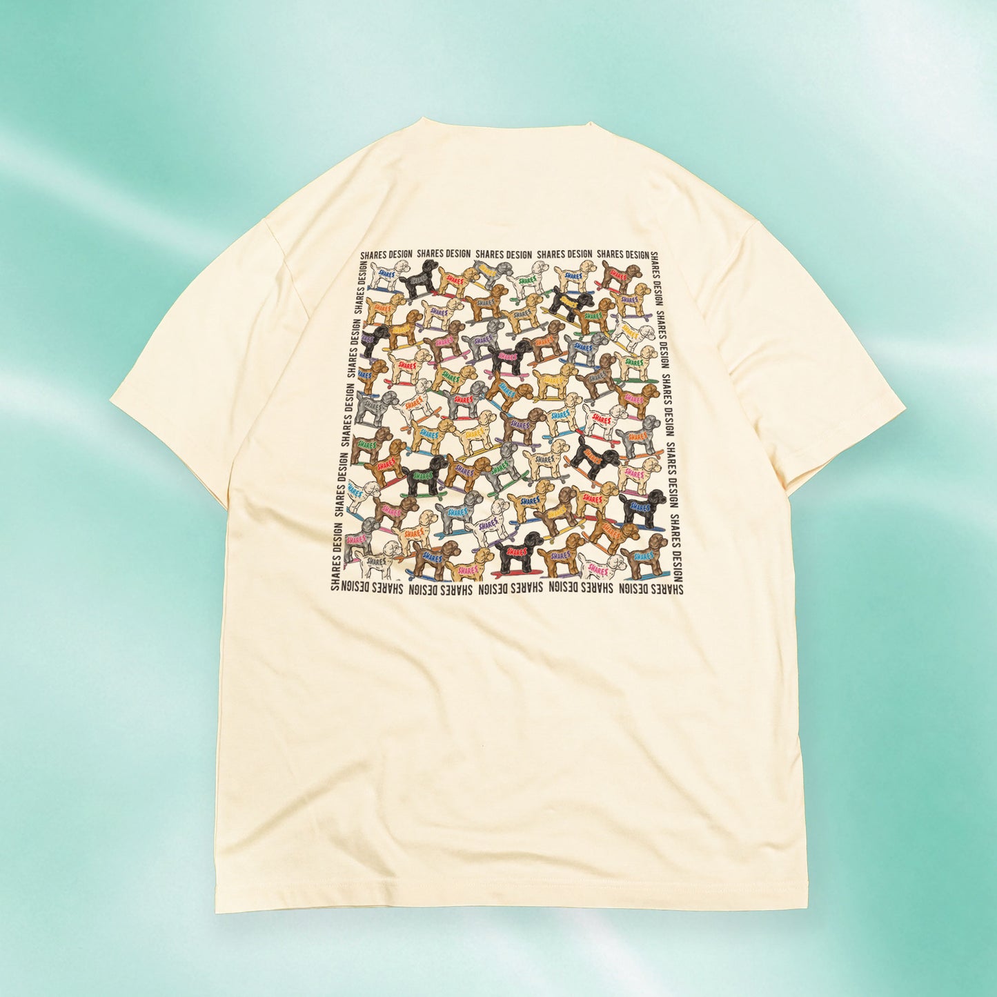 【全4犬種】ALL OVER COOL DRY TEE / 総柄 - 接触冷感 Tシャツ