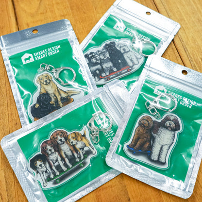 【数量限定！】80s VINTAGE DOG キーホルダー/全4犬種（送料無料）