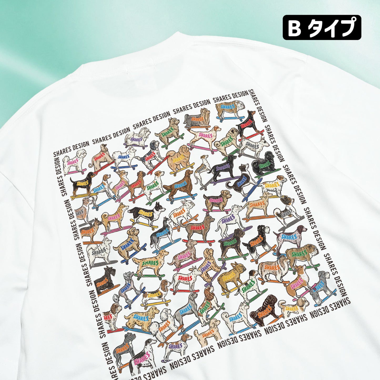 SHARES ALL OVER COOL DRY TEE / 総柄 - 接触冷感 Tシャツ
