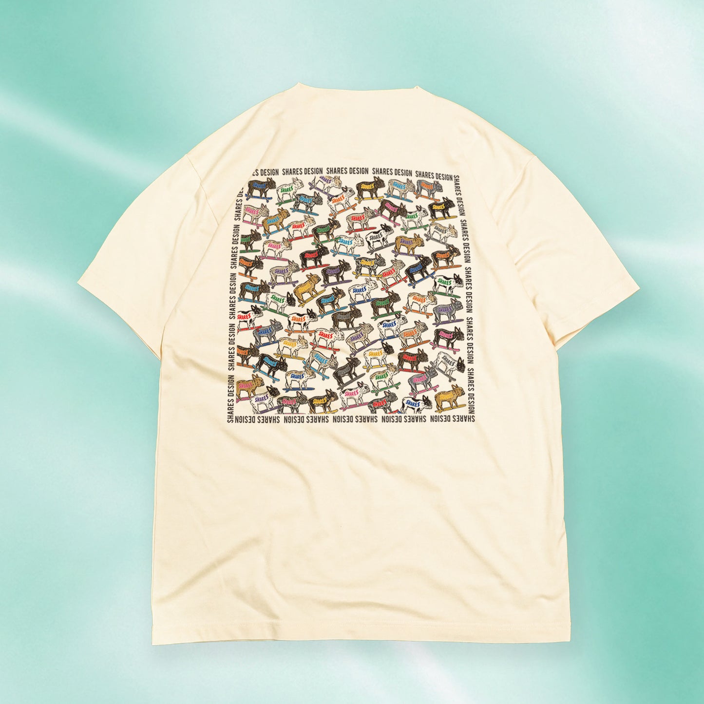 【全4犬種】ALL OVER COOL DRY TEE / 総柄 - 接触冷感 Tシャツ