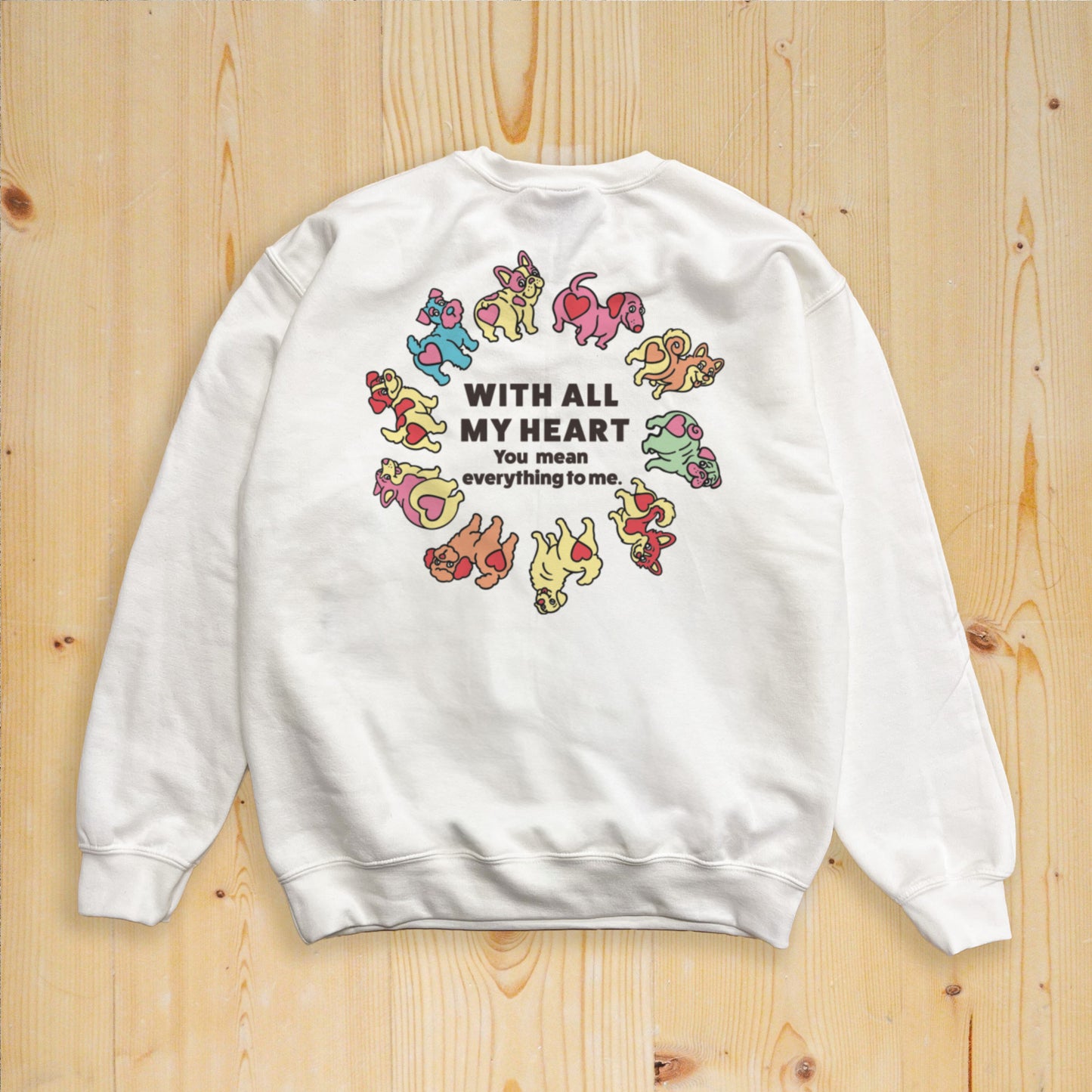 【期間限定！ 2/23 まで販売中】 〈 MY HEART♡〉 SWEAT TRAINER/ スウェットトレーナー（裏起毛）